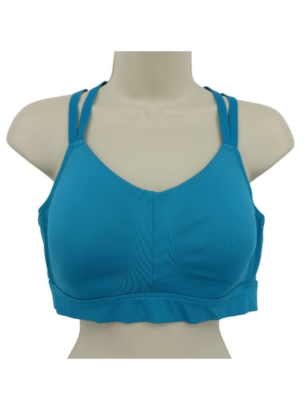 Under Armour Women Large Style 1362370 Sports Bra Solid Blue Wireless Molded Cup